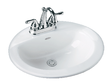 Colony Oval 4-in Center Drop-In Bathroom Sink/Basin, White 20.5x17.5-in C9E2 - product image 2