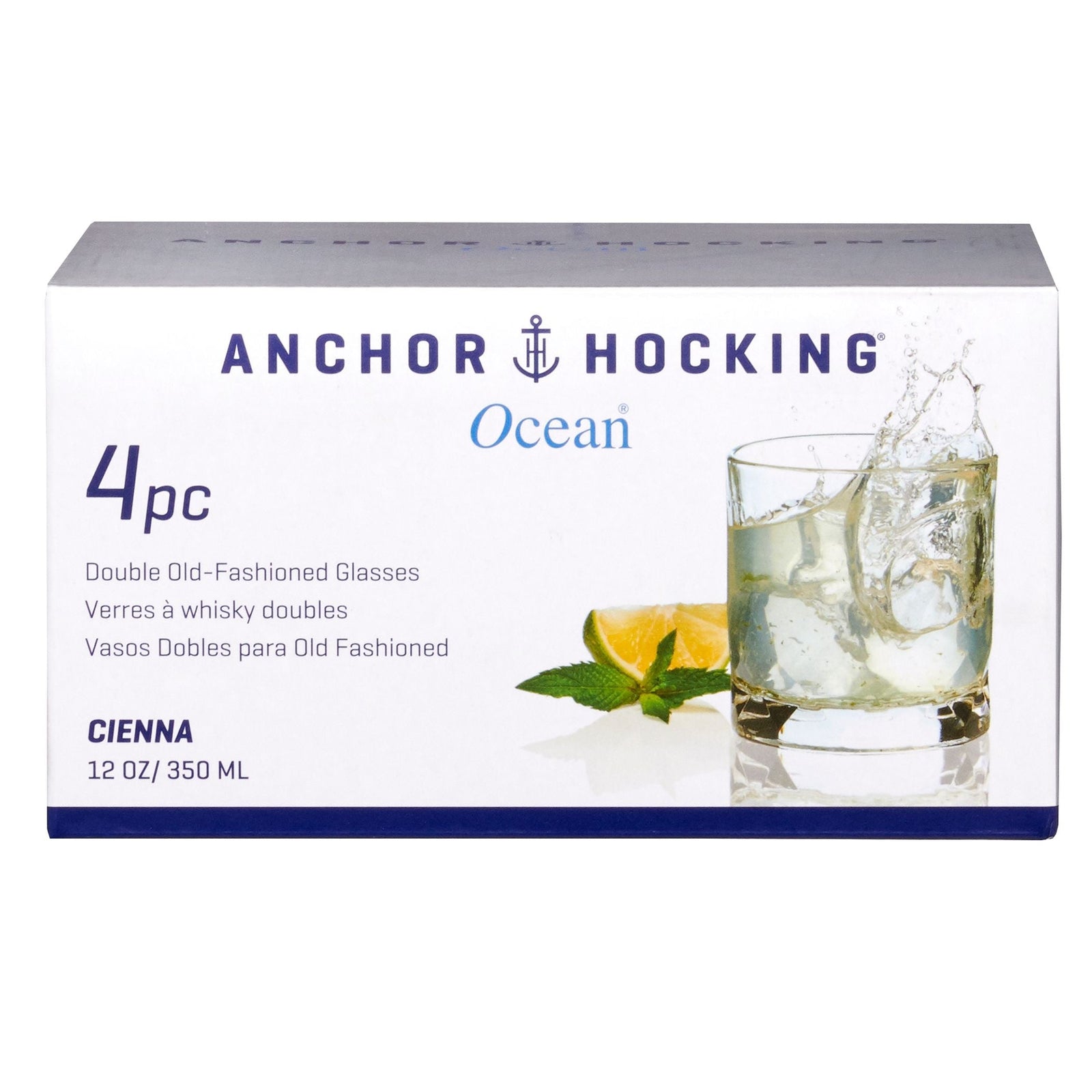 Ocean Cienna Rocks Glasses Set, 12-oz, 4-pk Y7J9 - product image 1