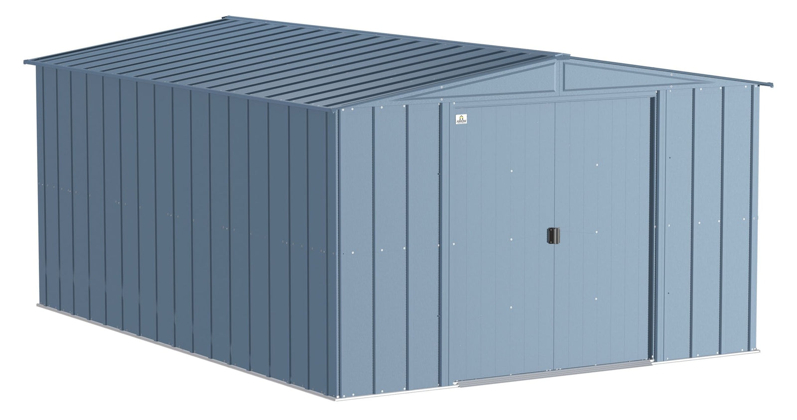 Classic Galvanized Steel Storage Shed, Blue Grey, 10-ft x 14-ft I9X5 - product image 1