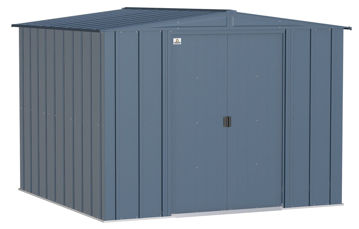 Classic Galvanized Steel Storage Shed, Blue Grey, 8-ft x 8-ft V1A5 - product image 3