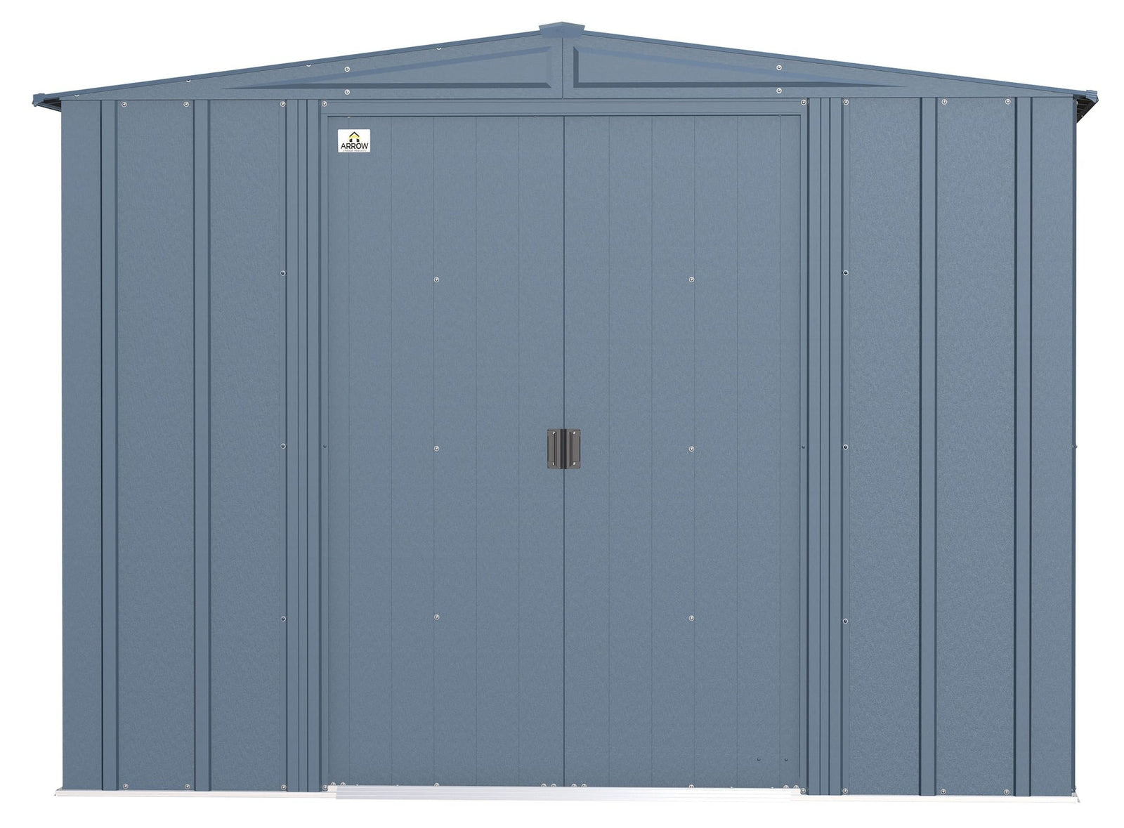 Classic Galvanized Steel Storage Shed, Blue Grey, 8-ft x 8-ft V1A5 - product image 4