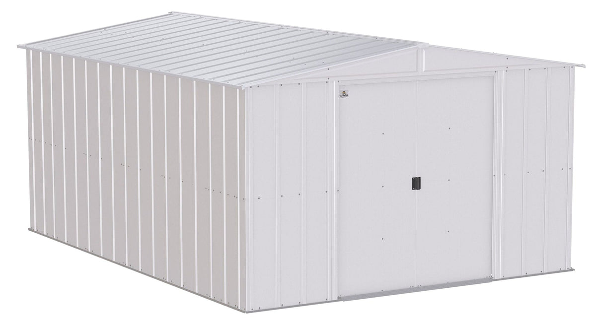 Classic Galvanized Steel Storage Shed, Flute Grey, 10-ft x 14-ft A4A7 - product image 2