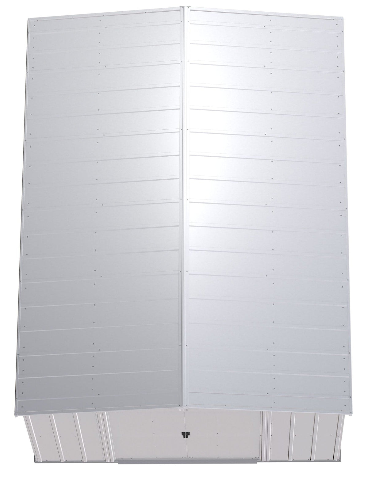 Classic Galvanized Steel Storage Shed, Flute Grey, 10-ft x 14-ft A4A7 - product image 6