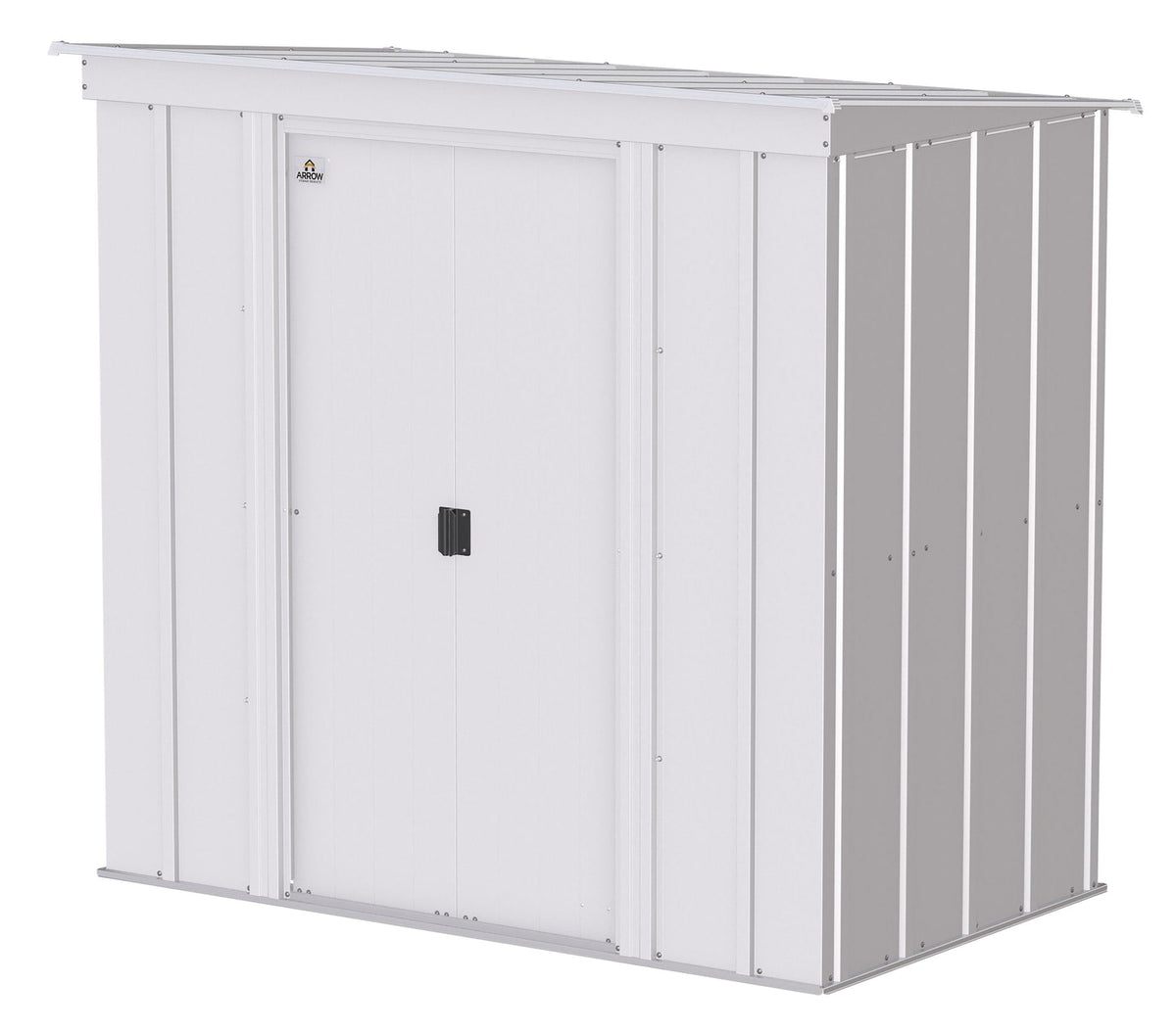 Classic Galvanized Steel Storage Shed, Flute Grey, 6-ft x 4-ft K6A4 - product image 1
