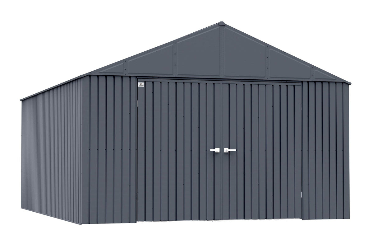 Elite 12x16-ft Anthracite Corrosion-Resistant Steel Storage Shed B4S0 - product image 3