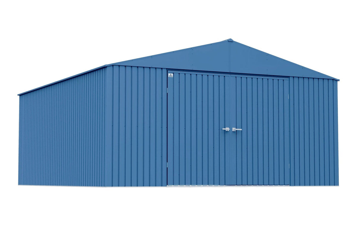 Elite 14x16-ft Blue Grey Corrosion-Resistant Steel Shed F5J1 - product image 1