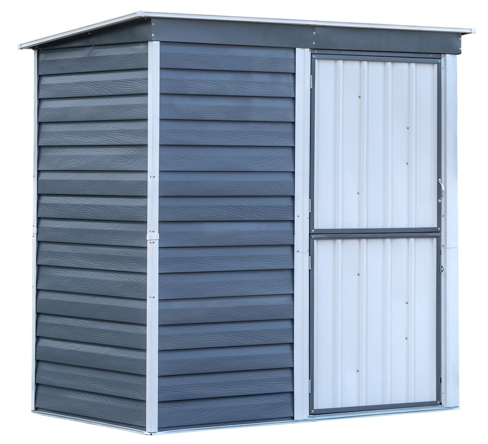 Shed-in-a-Box Steel Storage Shed, Charcoal/Cream, 6-ft x 4-ft H4Q7 - product image 1