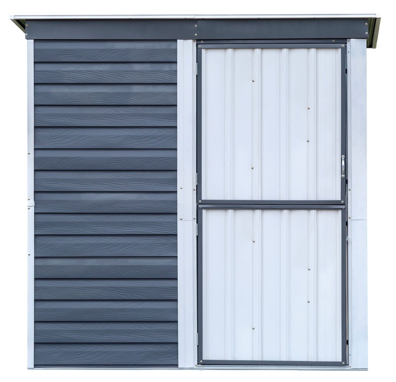 Shed-in-a-Box Steel Storage Shed, Charcoal/Cream, 6-ft x 4-ft H4Q7 - product image 2