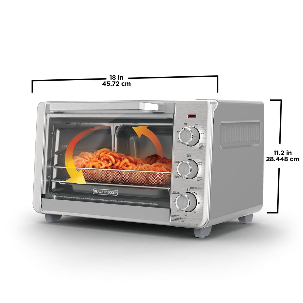 Crisp 'N bake 6-Slice Air Fryer Toaster Oven, Stainless Steel, 5 Cooking Functions X8S7 - product image 4