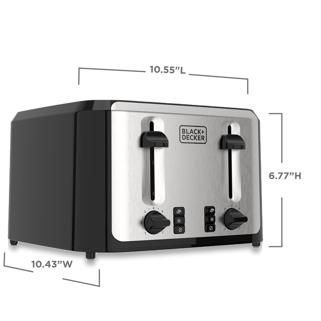 Extra Wide Slots Toaster with 7 Settings, 4-Slices H7S6 - product image 5