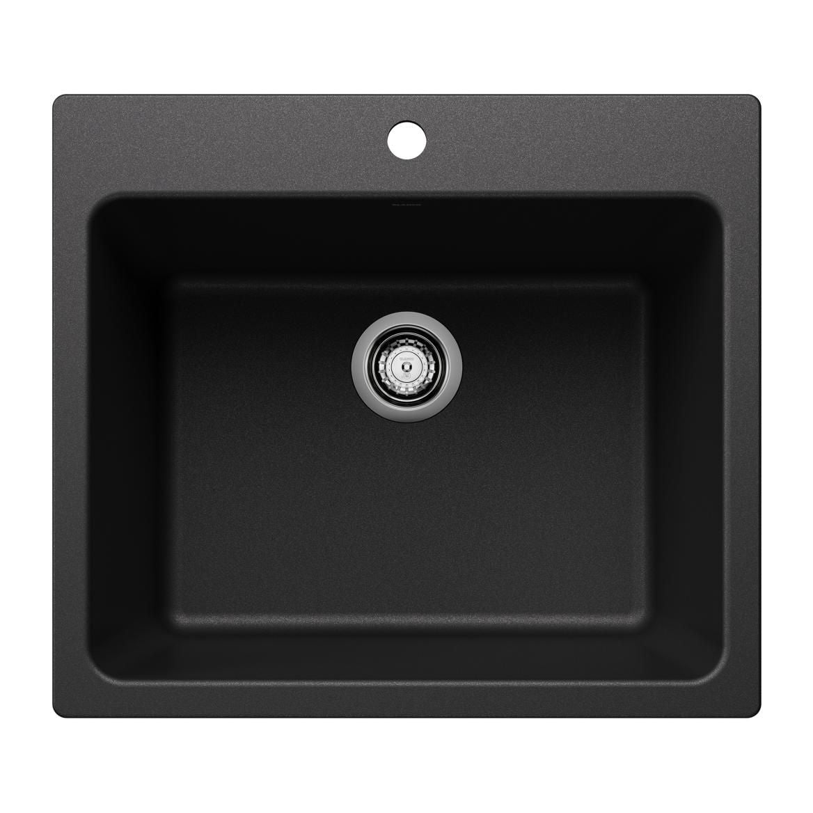 Liven SILGRANIT 25-in Single Bowl Dual Mount Laundry Sink, Anthracite T9O1 - product image 1