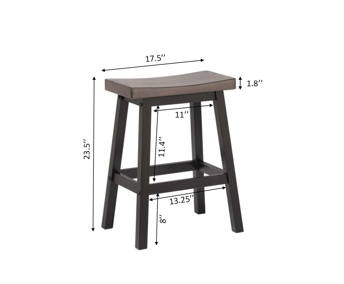 Arnold Oak/Dark Grey Counter/Bar Stool with Back Rest, 2-pc L9O8 - product image 3