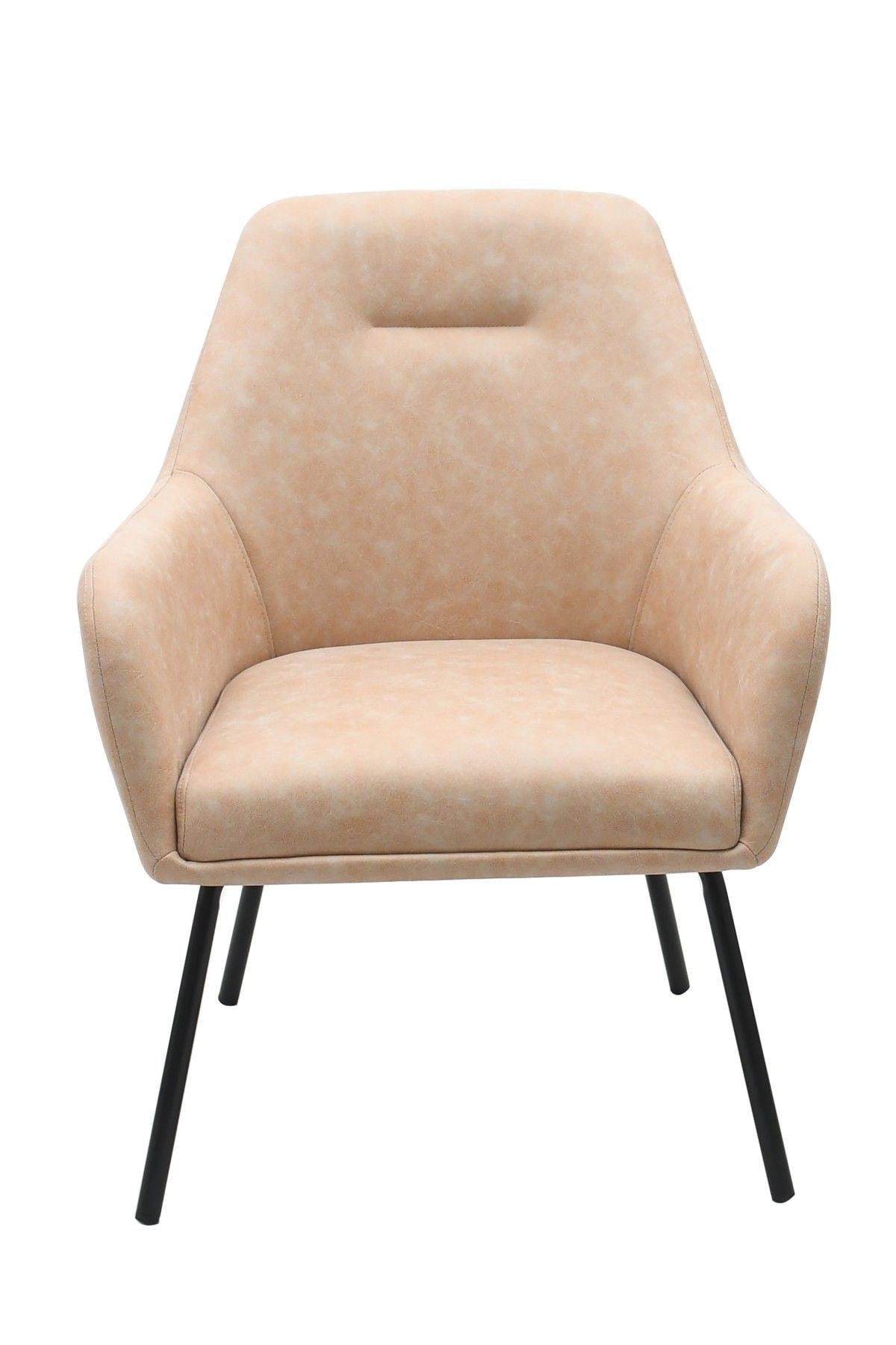 Arya Vintage Beige Tufted Fabric Upholstered Dining Chair C2V0 - product image 1