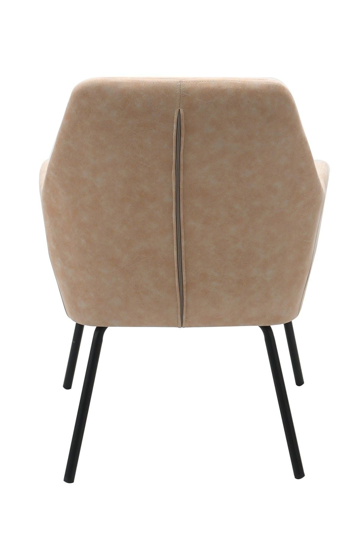 Arya Vintage Beige Tufted Fabric Upholstered Dining Chair C2V0 - product image 4