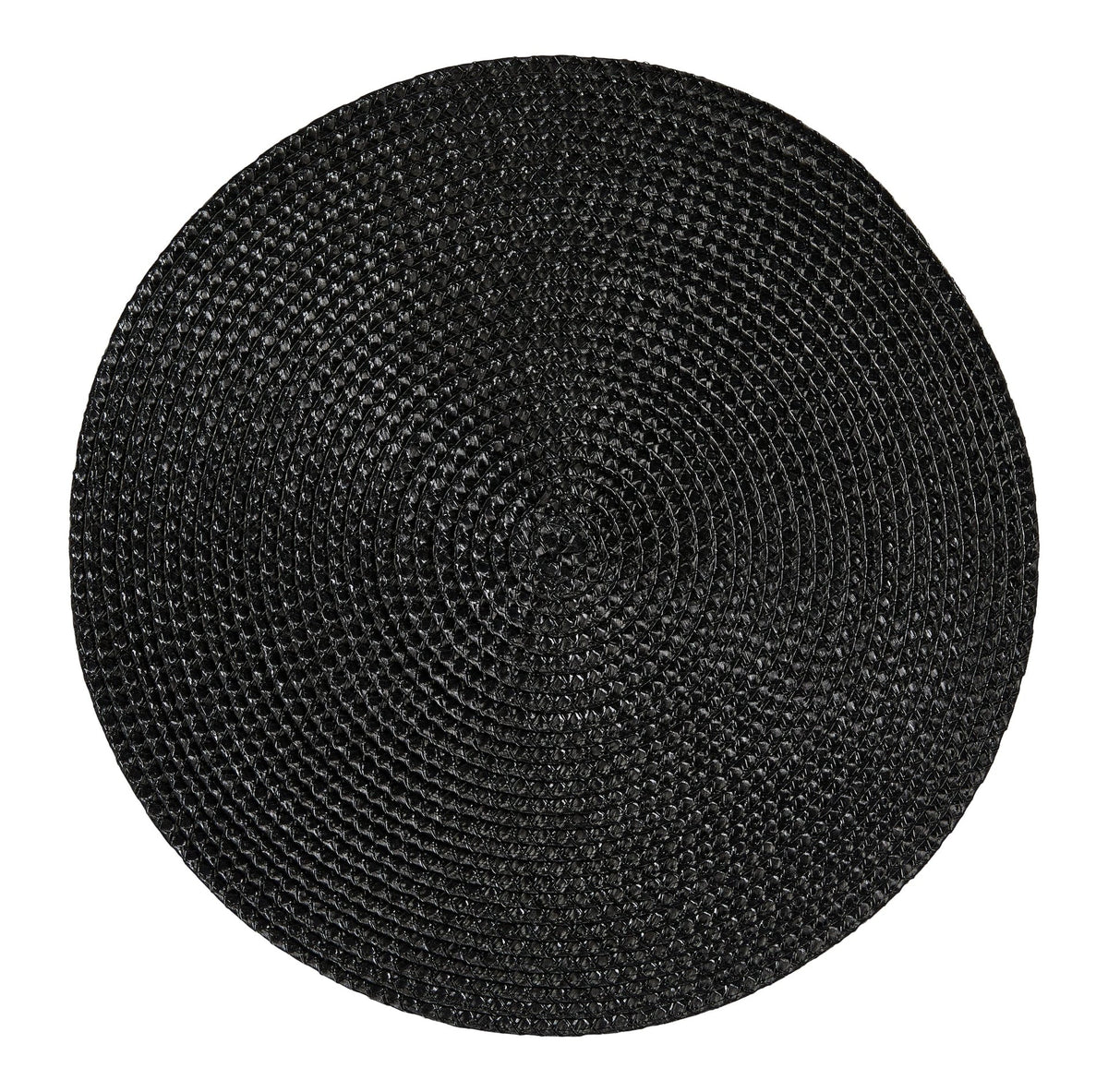 Braided Round Placemats, Black, 15-in Diameter, 4-pk F8N4 - product image 2