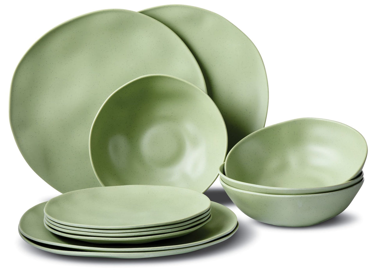 Everyday Dinnerware Set, BPA-Free, Sage Green, 12-pk P7S9 - product image 1