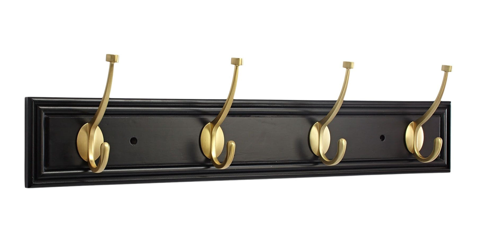 Galena Stainless Steel 4-Hook Pill Top Rail, Black/Brass, 27-in T7S8 - product image 1