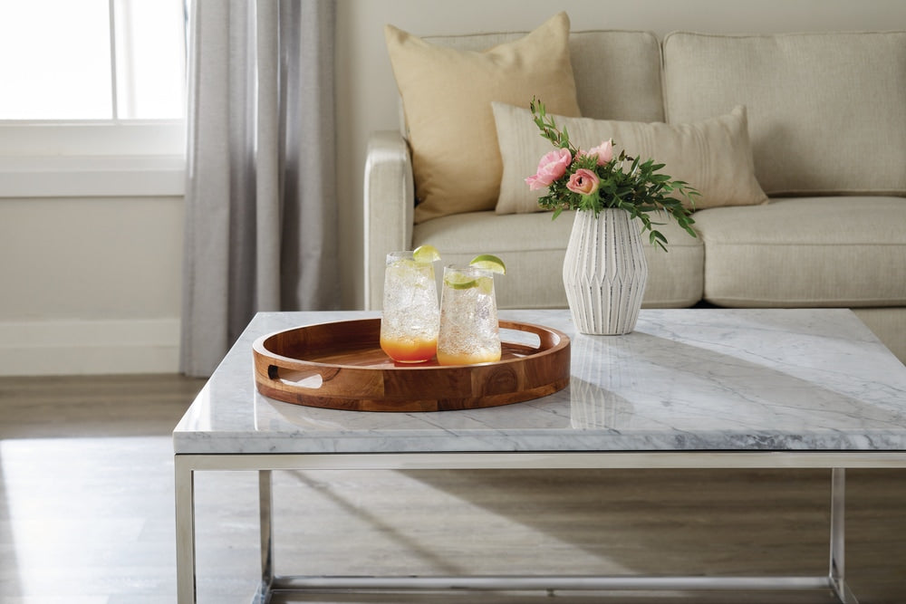 Round Wood Serving Tray with Cut-Out Handles, 16-in Y6A7 - product image 4