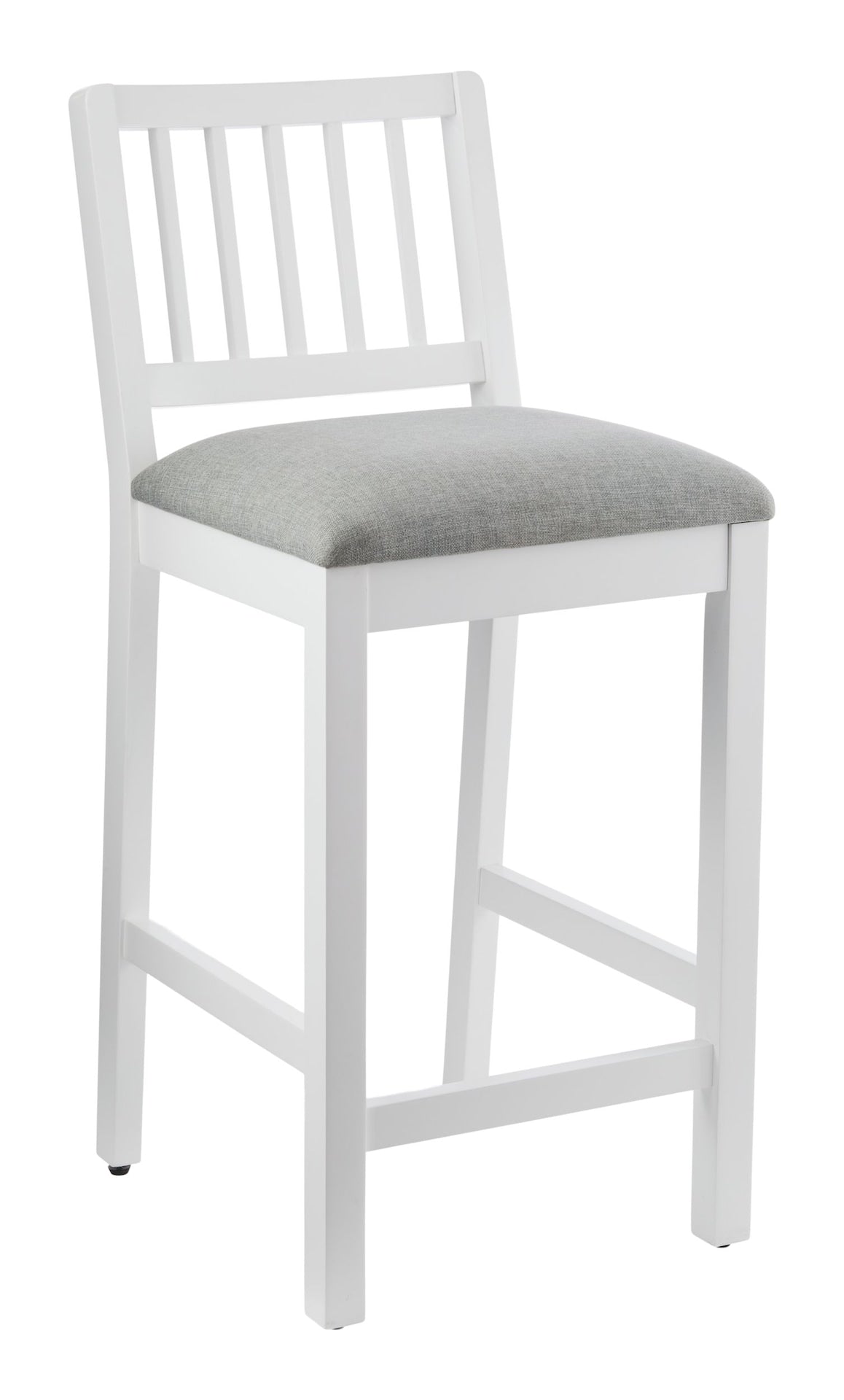 Theo Wooden Counter Stool with Footrest, White Q7O0 - product image 1