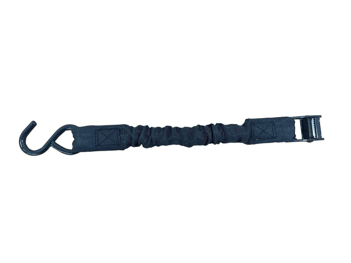 Bungee Cam-Buckle Tie-Down, 600-lb Break Strength, Black, 8-ft, 2-pk D5R8 - product image 1