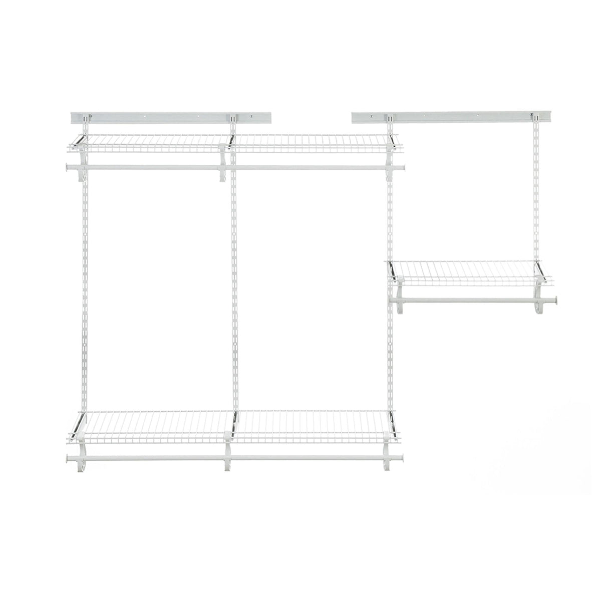 Wire Shelf Track Closet Organizer Kit, White, 4 x 6-ft O5A8 - product image 1