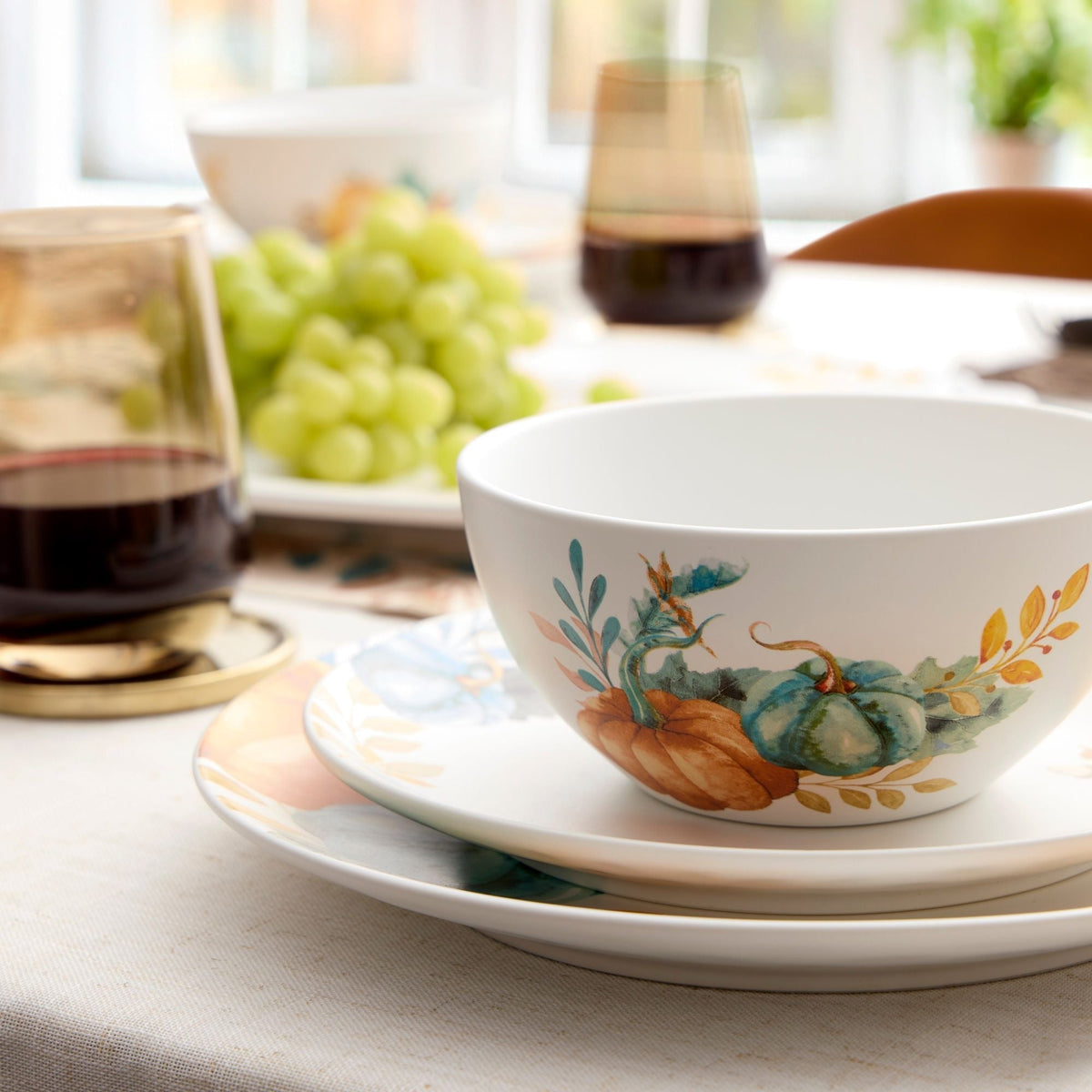 Home Lightweight Stoneware Harvest Dinnerware Set, Serves 4, 12-pc X8I1 - product image 8