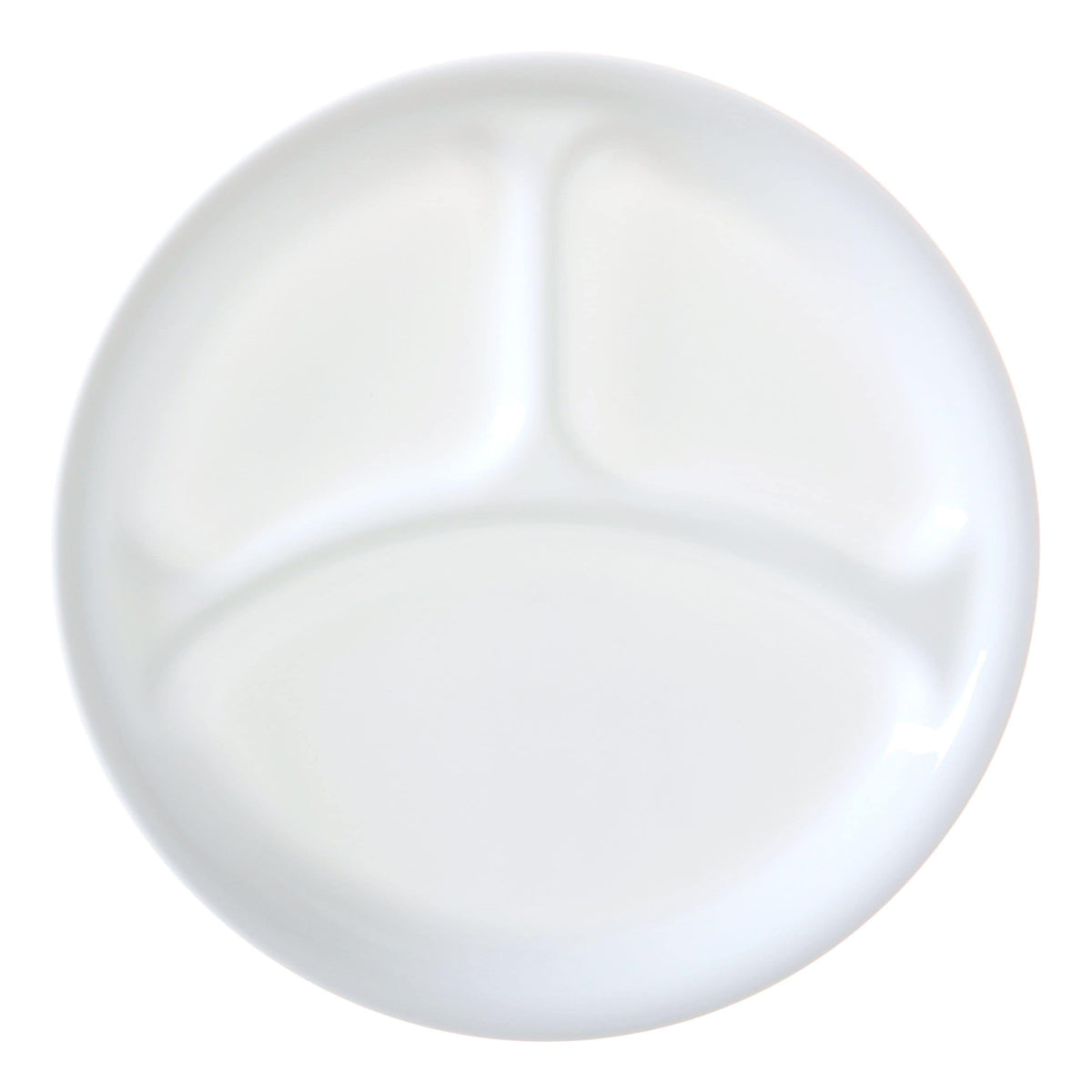 Glass Divided Dinner Plate, 10.25-in, White M9R7 - product image 1