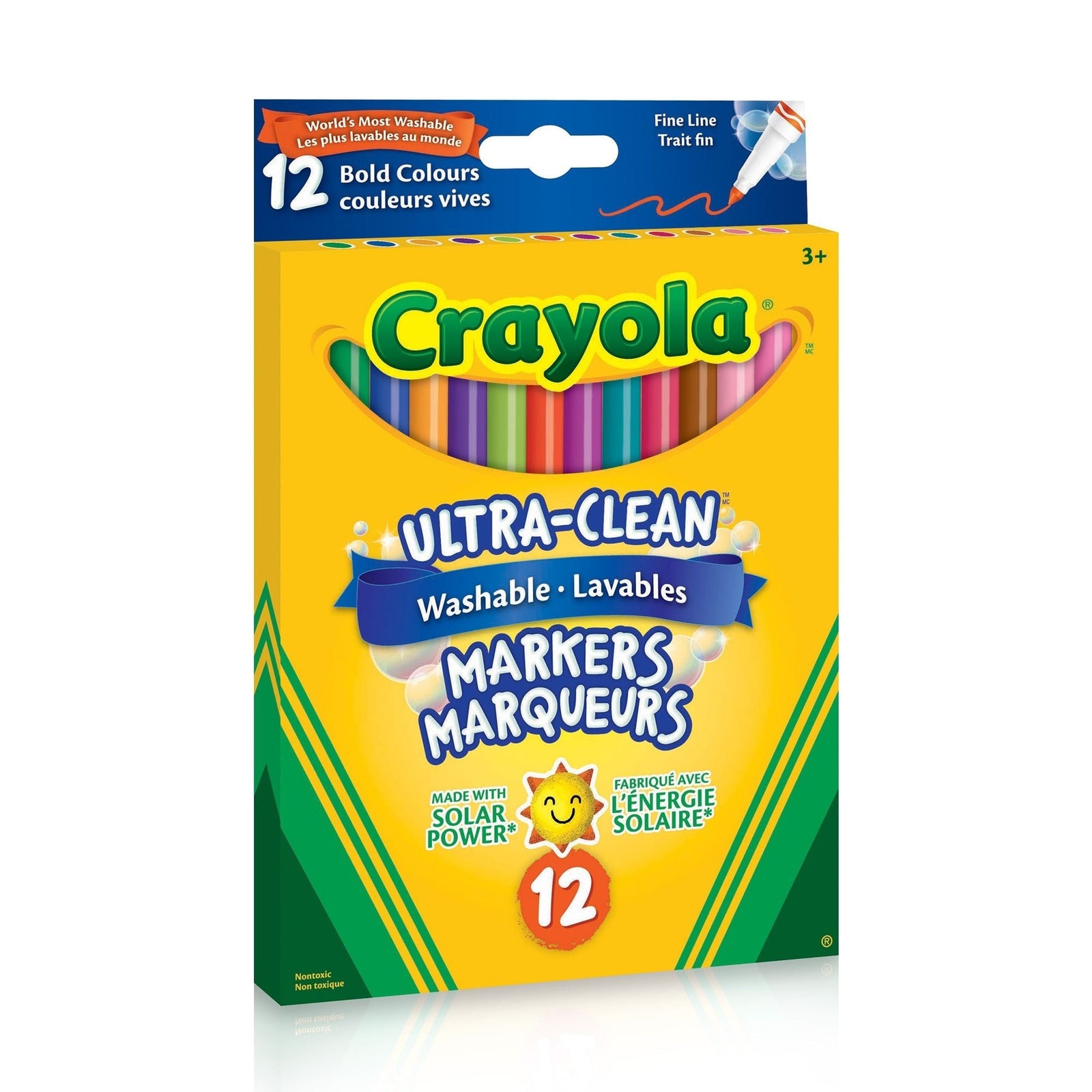 Ultra-Clean Washable Fine Tip Markers for Drawing/Colouring, Multi-Colour, 12-pk, Ages 3+ Q1F3 - product image 3