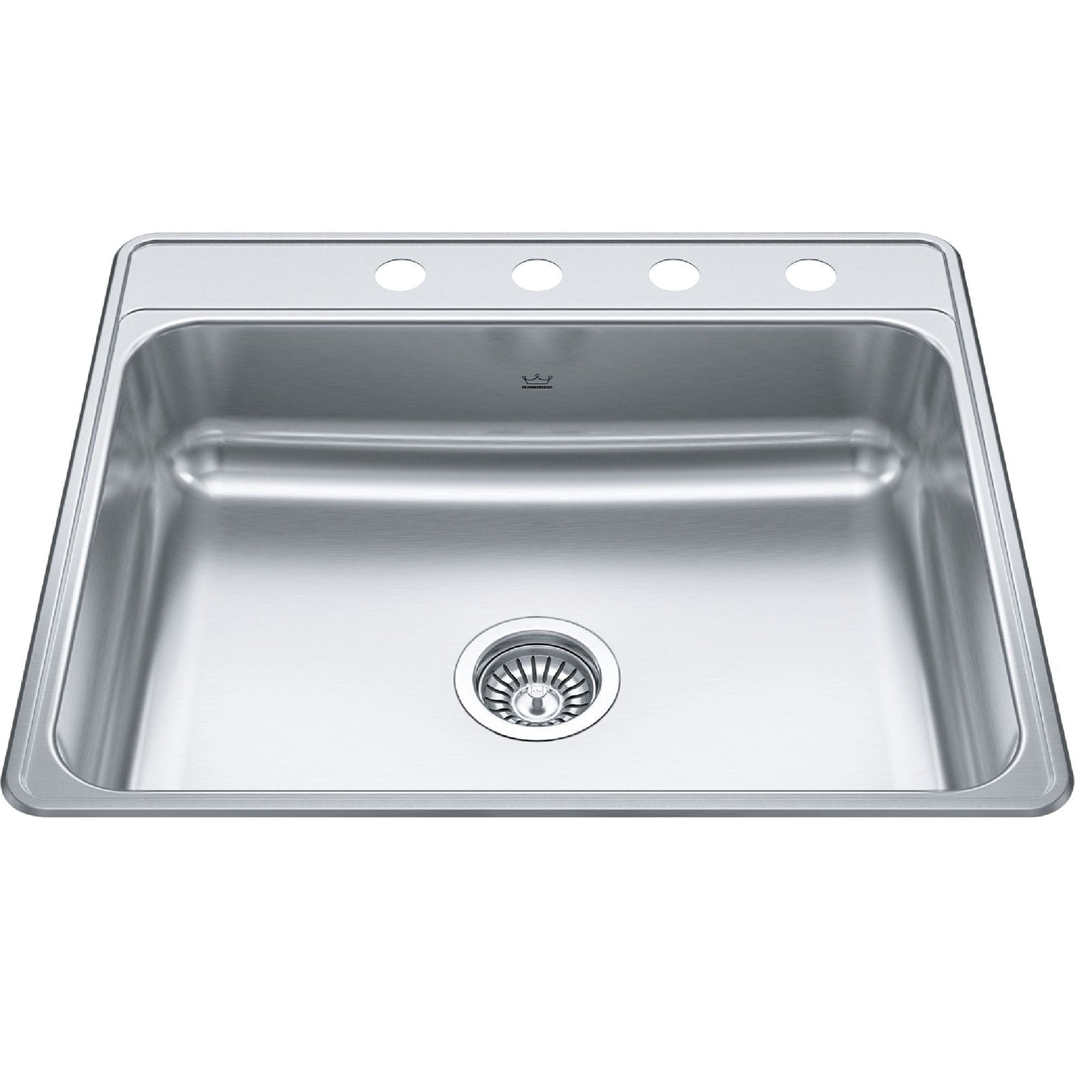 Drop-In Single 4-Hole Stainless Steel Sink, 22x25-in V0I3 - product image 1