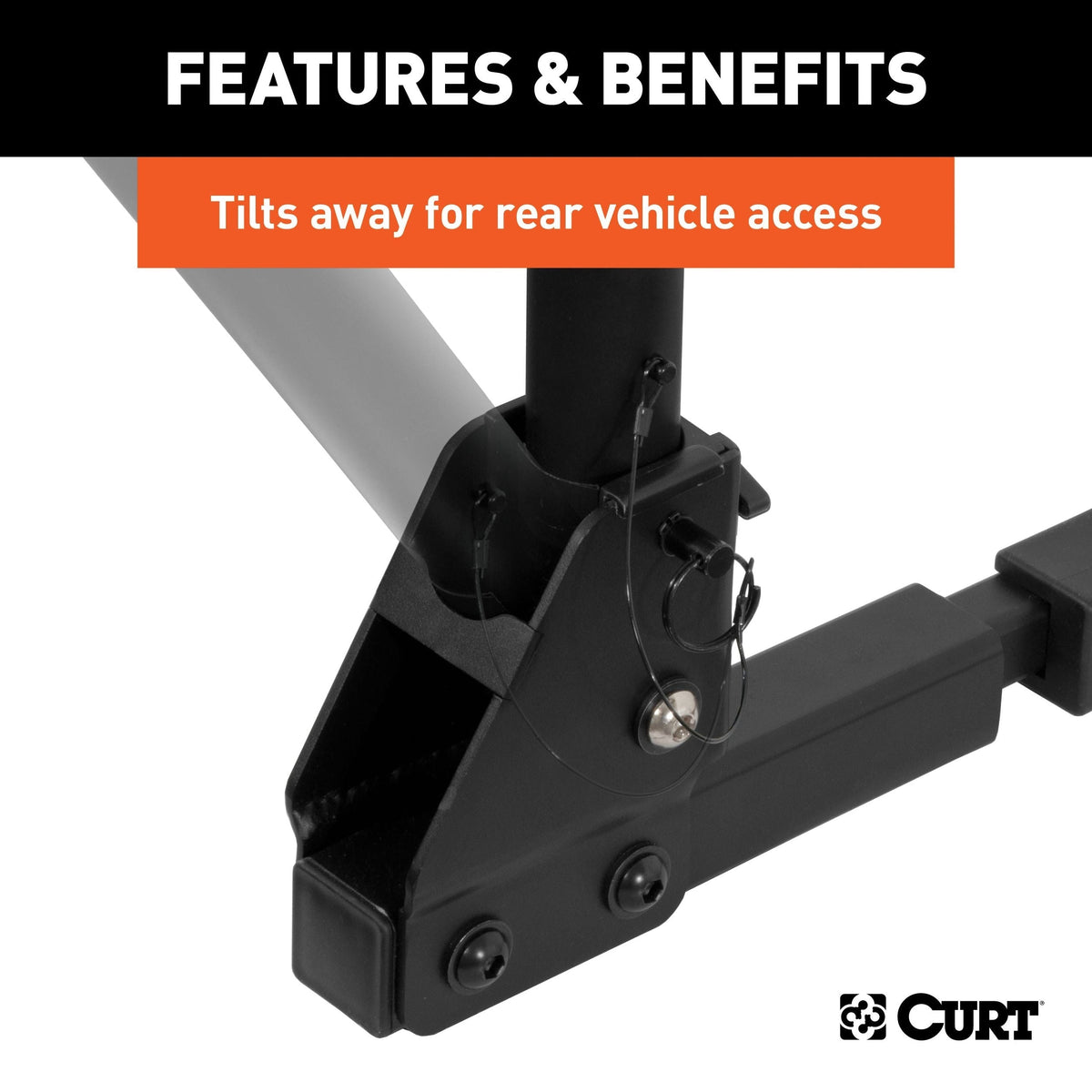 18021 Hitch Mounted Bike Rack, Fits 1-1/4" and 2" Receiver, 2 Bikes M1O8 - product image 7