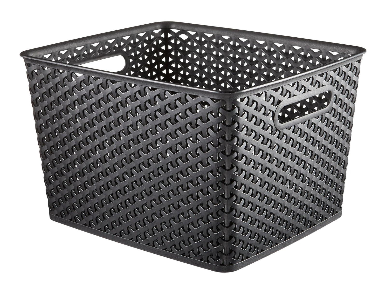 My Style Woven Storage Basket, Large, Black R3K8 - product image 1