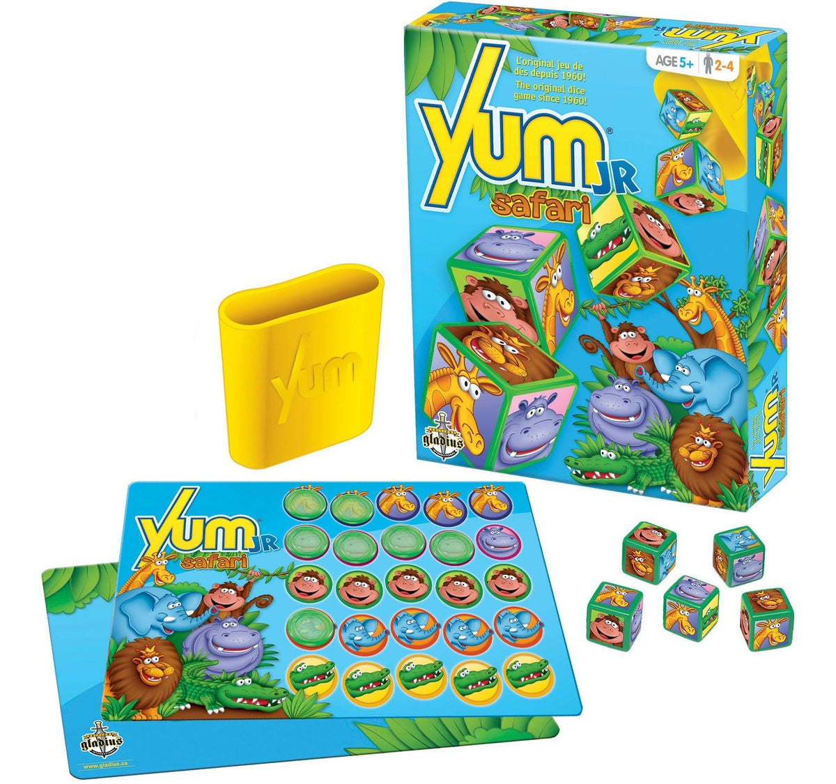 Gladius Yum Jr. Safari Animal Dice Game Set for Kids, Ages 5+ S4M2 - product image 2