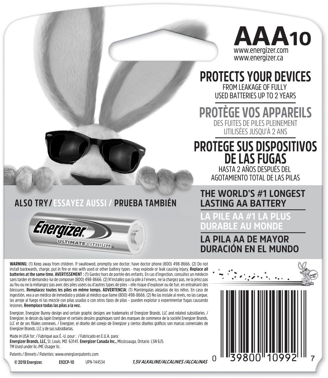 Max 10-pk AAA Alkaline Batteries, Long Lasting, All Purpose I5M7 - product image 2