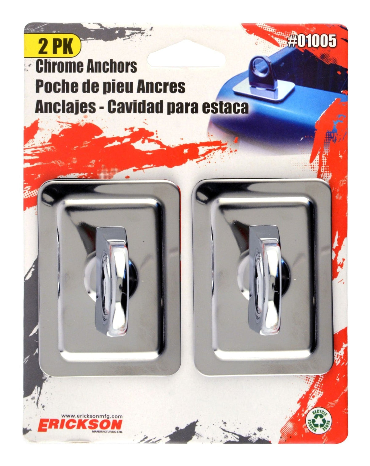 Chrome Stake Pocket Anchors, 2-pk S4P5 - product image 2