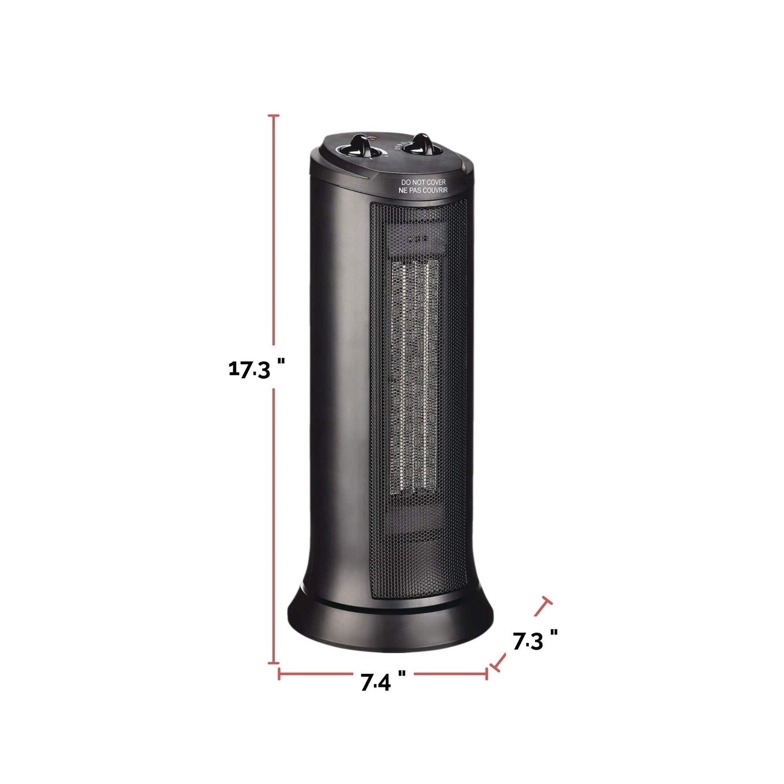 Oscillating Tower Ceramic Space Heater withThermostat, 1500W, Black O5E1 - product image 6