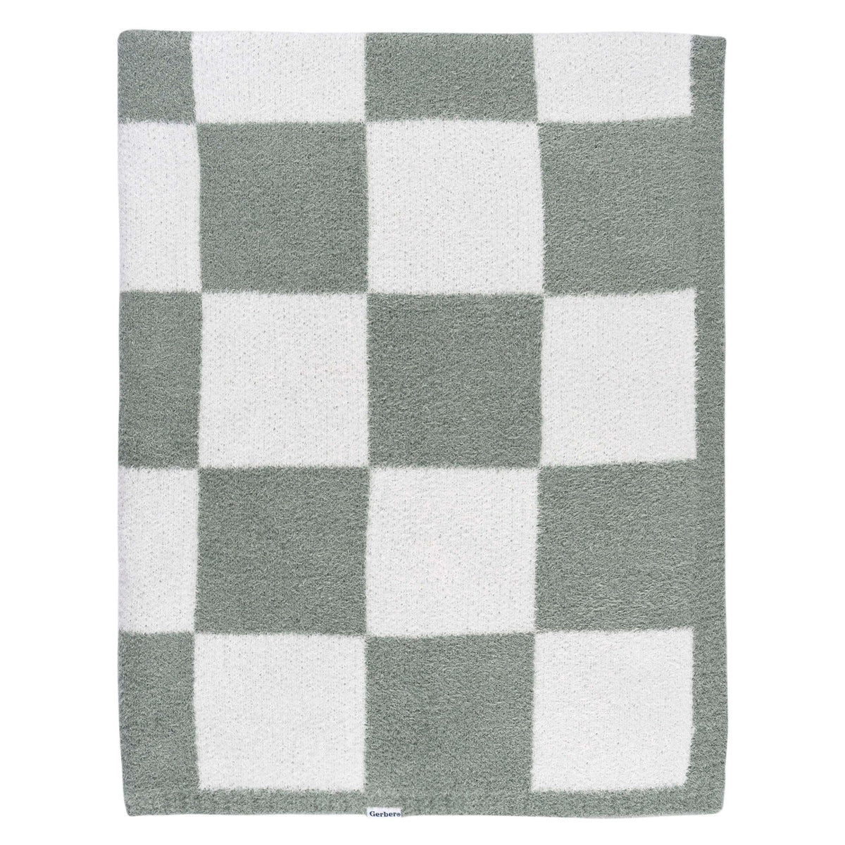 Childrenwear Green Checkered Silky Mink Baby Blanket Z4E4 - product image 1