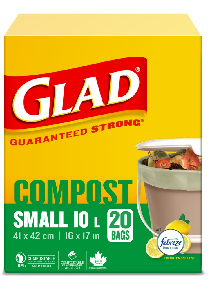 Small 100% Compostable Febreze Lemon Scented Food Waste Bags, 20-pk, 10-L S5V2 - product image 2