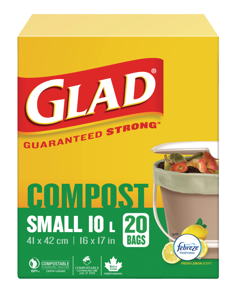 Small 100% Compostable Febreze Lemon Scented Food Waste Bags, 20-pk, 10-L S5V2 - product image 3