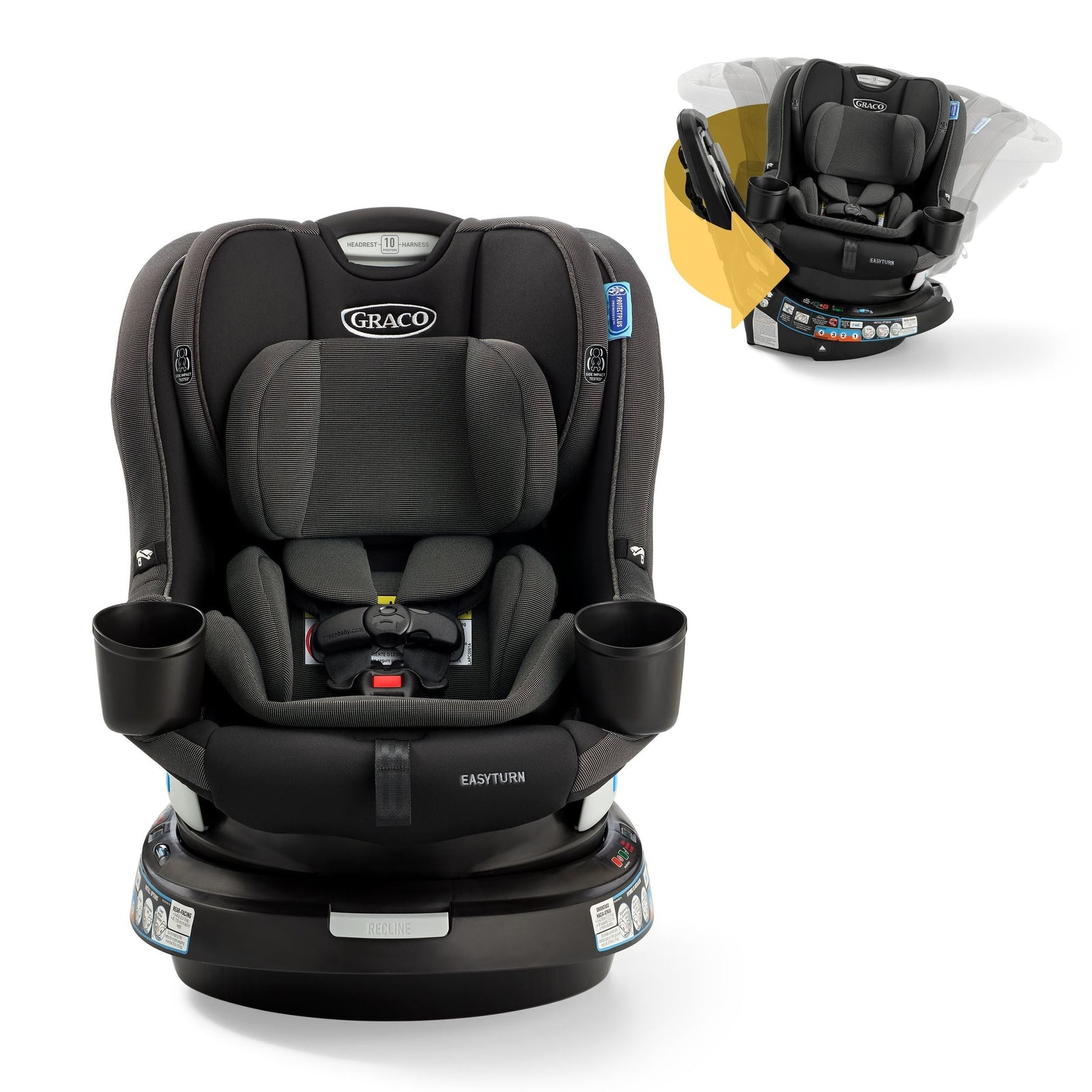 EasyTurn 360 Rotating 2-in-1 Convertible Car Seat, Rear and Forward Facing, Cyran E3T4 - product image 1