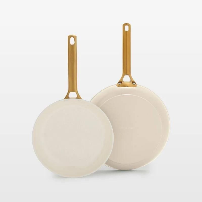 Luxe 2pc Ceramic Frypan set - cream M7Y0 - product image 1
