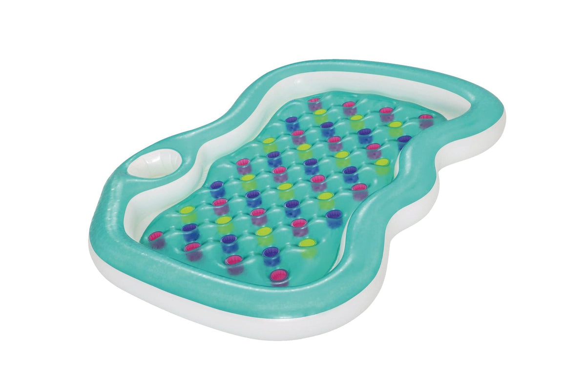 H20Go! Inflatable 2-Person Designer Pool Lounger with Cup Holder, 86 x 72 x 12-in V9T2 - product image 1