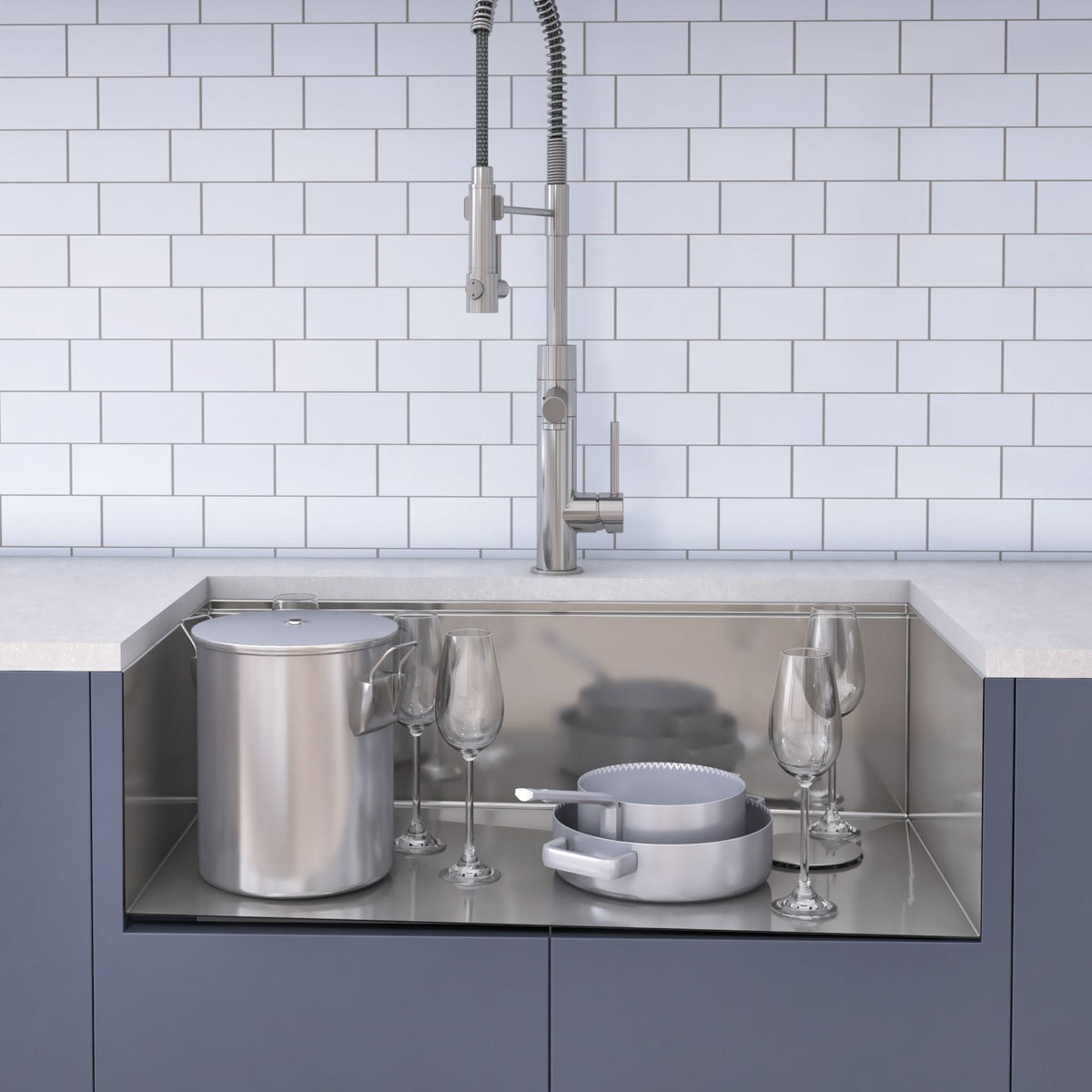 Kore Undermount Stainless Steel Single Bowl Kitchen Sink with Add-Ons, 27x19x11-in Q4Q1 - product image 2