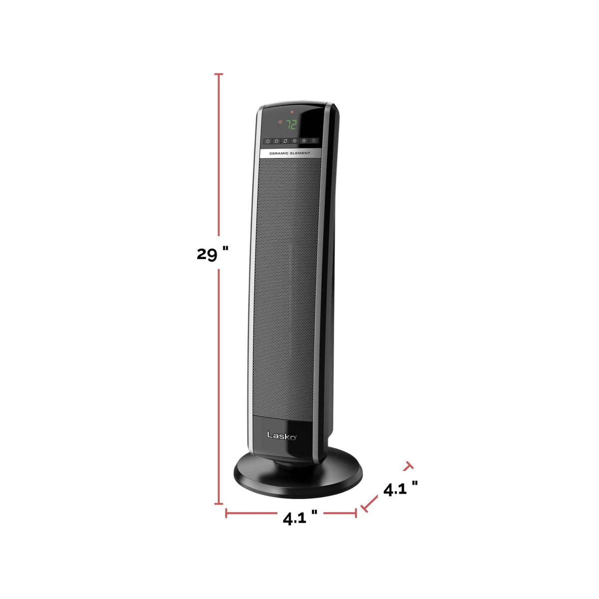 1500W Digital Tower Ceramic Space Heater withRemote Control, 1500W, Black, 30-in N4X4 - product image 5