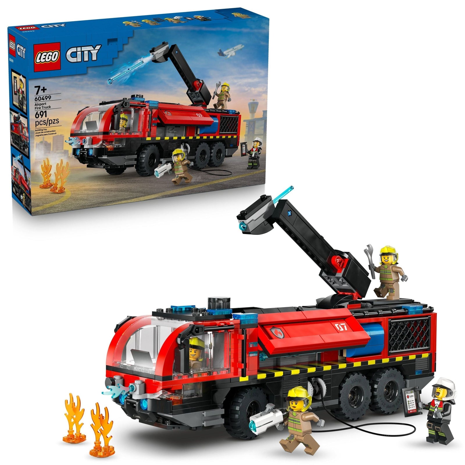 City Airport Fire Truck Building Set - 60499, 691-pcs, Ages 7+ E0T9 - product image 1