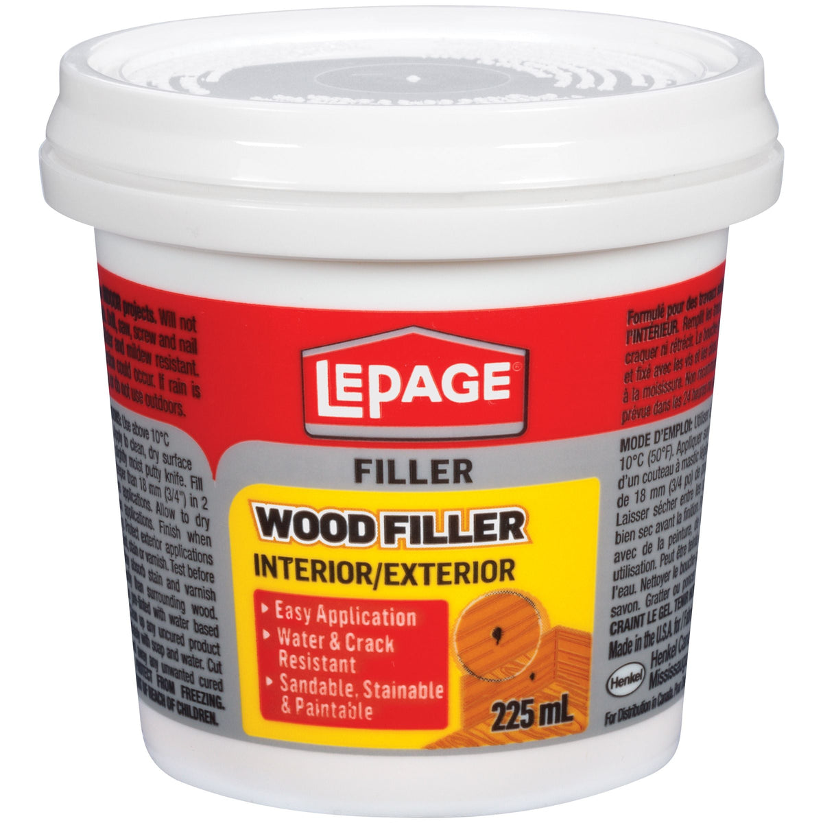 Interior/Exterior Wood Filler, Repairs Cracks & Holes, Water-Resistant, Brown, 225-mL I2V8 - product image 1