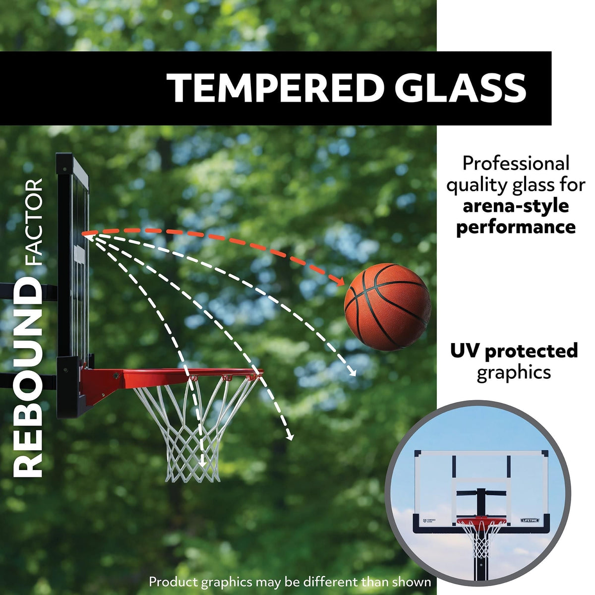 Mommoth Bolt Down Basketball Hoop with 72-in Tempered Glass N8O3 - product image 4