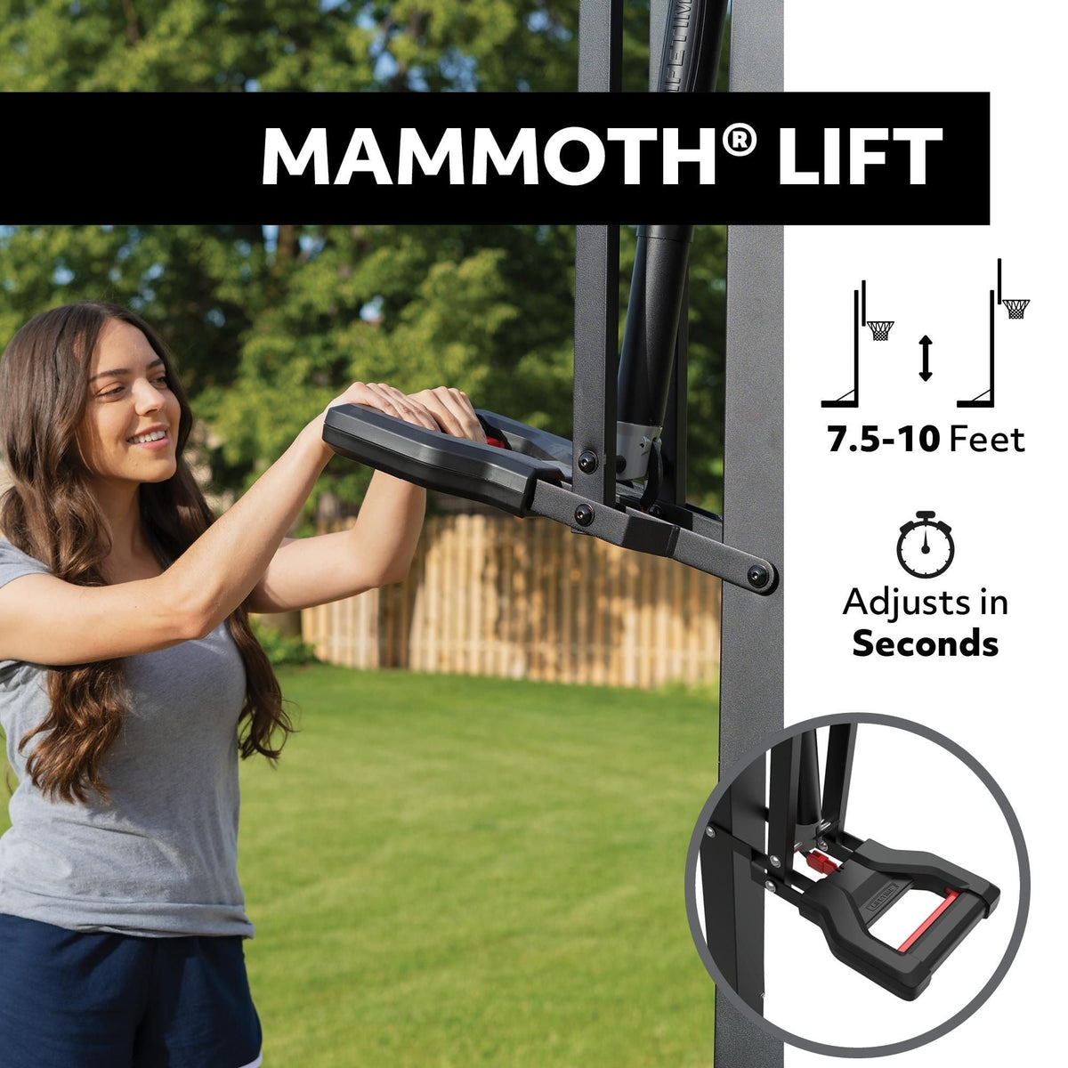 Mommoth Bolt Down Basketball Hoop with 72-in Tempered Glass N8O3 - product image 6