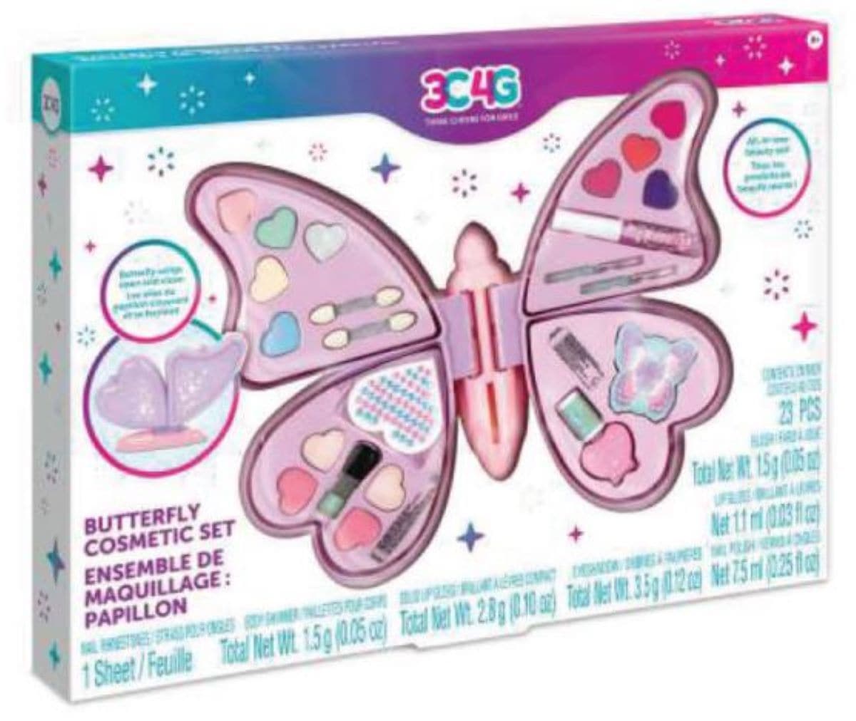 It Real All-in-One Butterfly Cosmetic Case for Ages 8+ M9X1 - product image 1