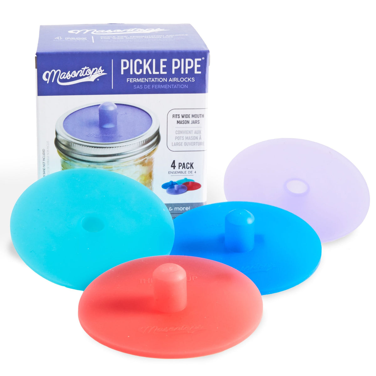 Pickle Pipes Silicone Fermentation Airlocks for Mason Jars X2U7 - product image 1