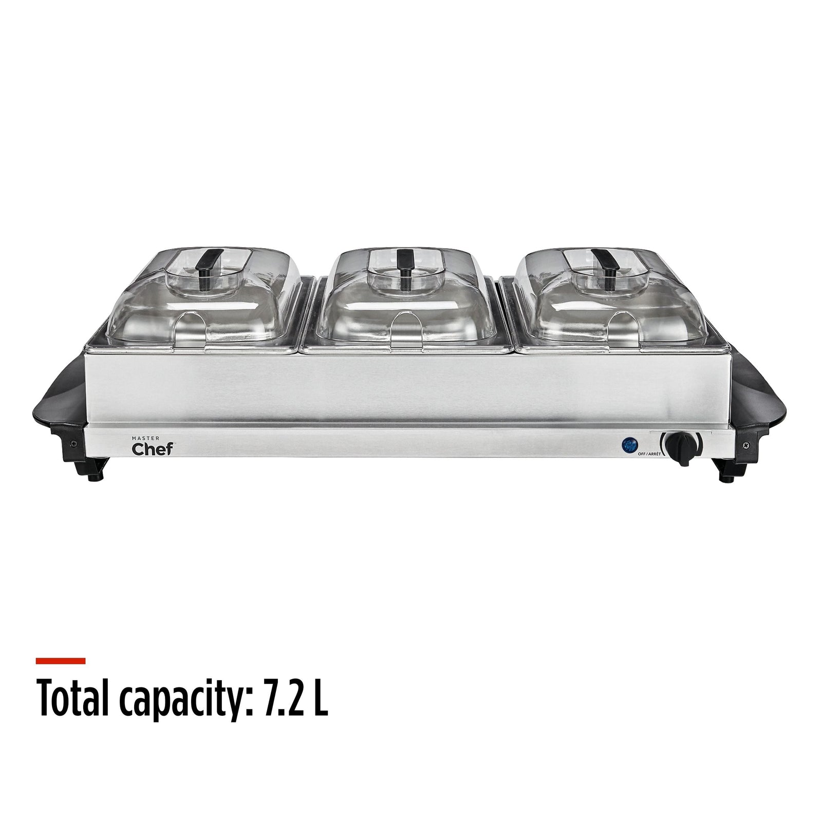 3-Tier Buffet Server/Food Warmer with Warming Tray, Stainless Steel, 300W J6K1 - product image 8